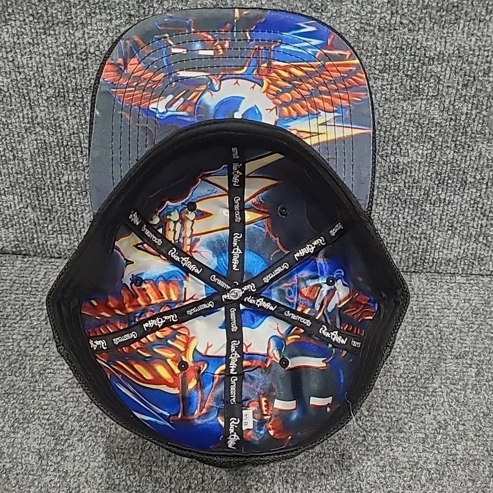 Rick Griffin Hopi Mask Cap Black RARE Grateful Dead 8 1/4" Limited Edition - Picture 7 of 12
